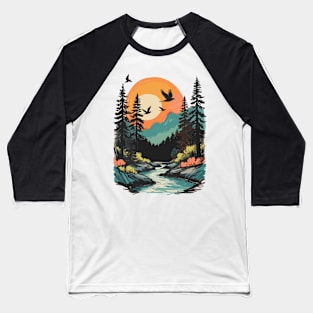 Forest Pine Forest Vintage Baseball T-Shirt